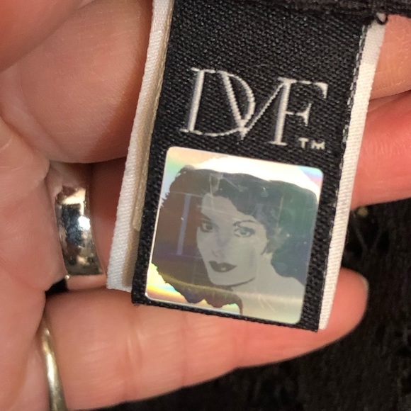 Diane Von Furstenberg DVF size 14 black classic lace jacket / blazer lined NWOT - Picture 11 of 14